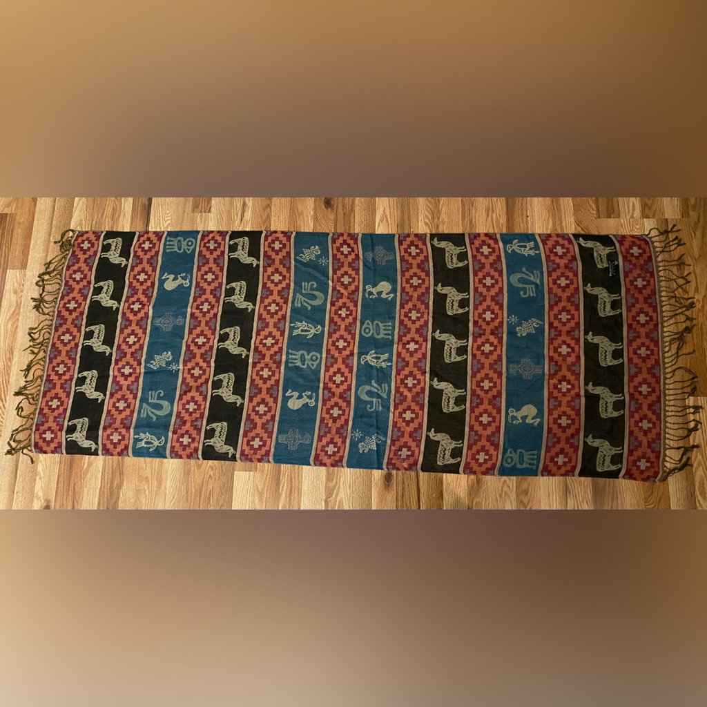 Colorful 100 Pashmina Scarf Nwot